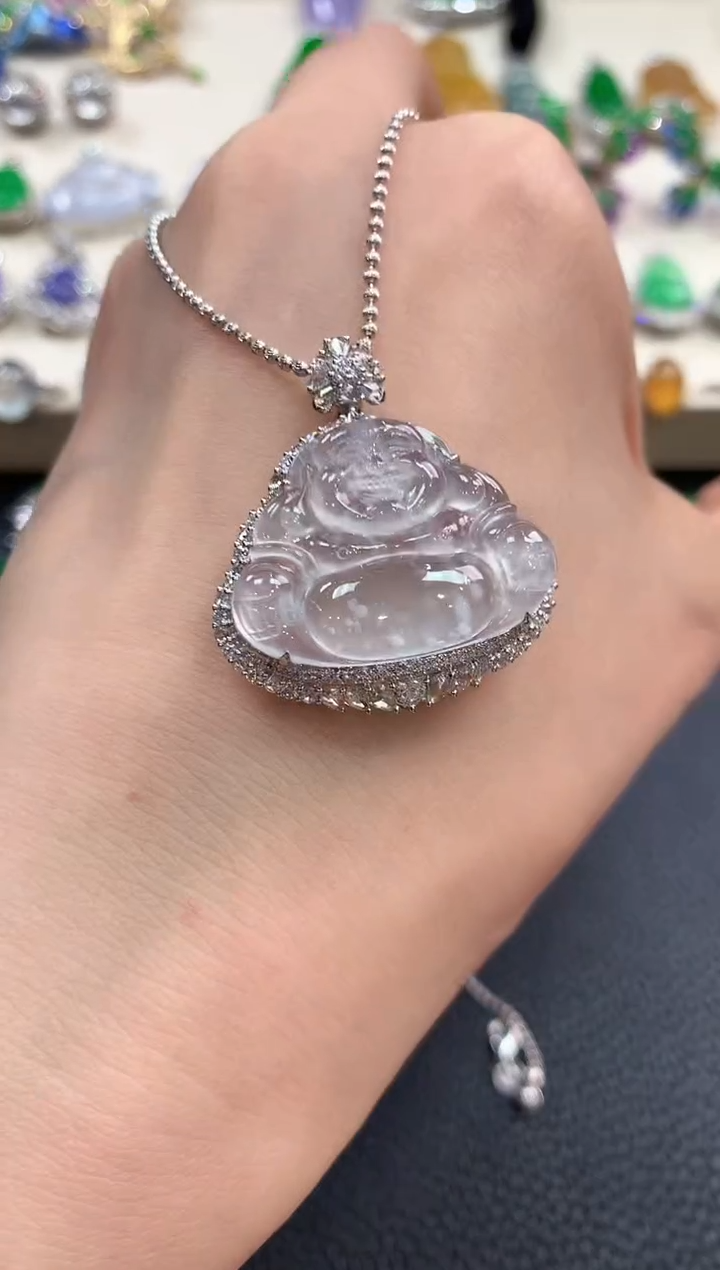 【闪购商品】翡翠吊坠(不含链)18K金镶嵌m98    