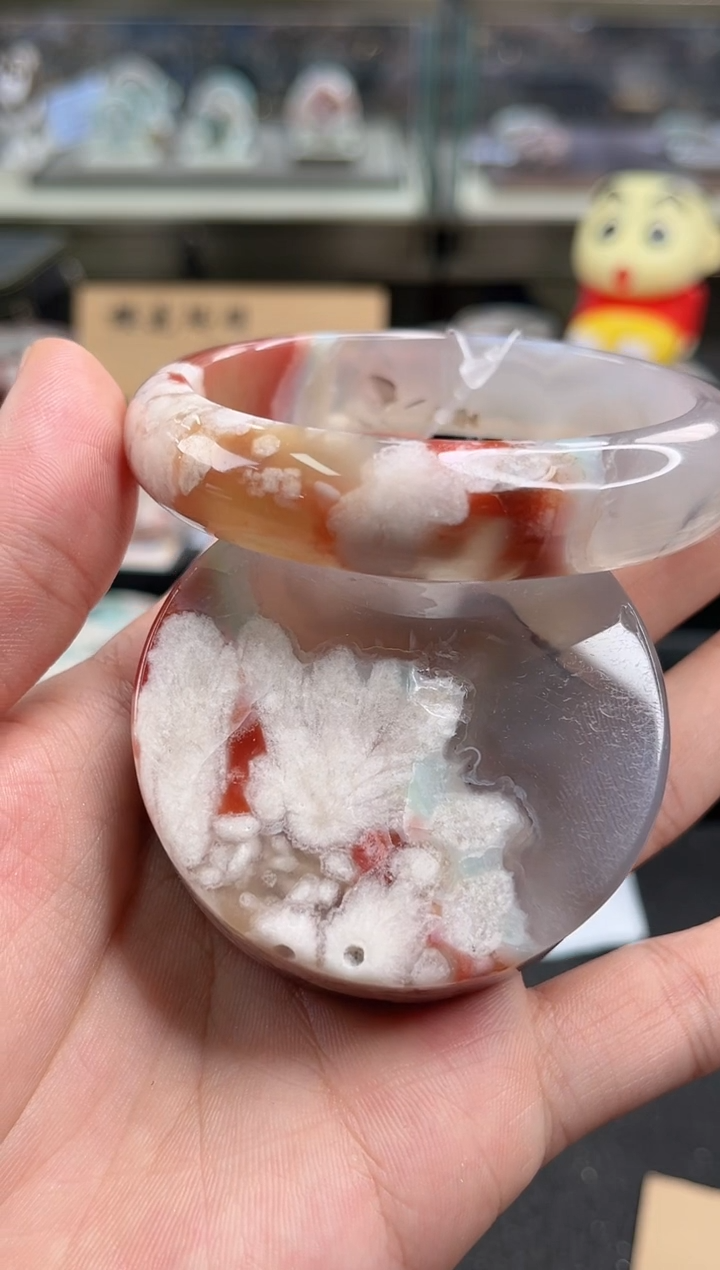 未镶嵌手镯石英质玉尘*丷圈口（赠品镯心）