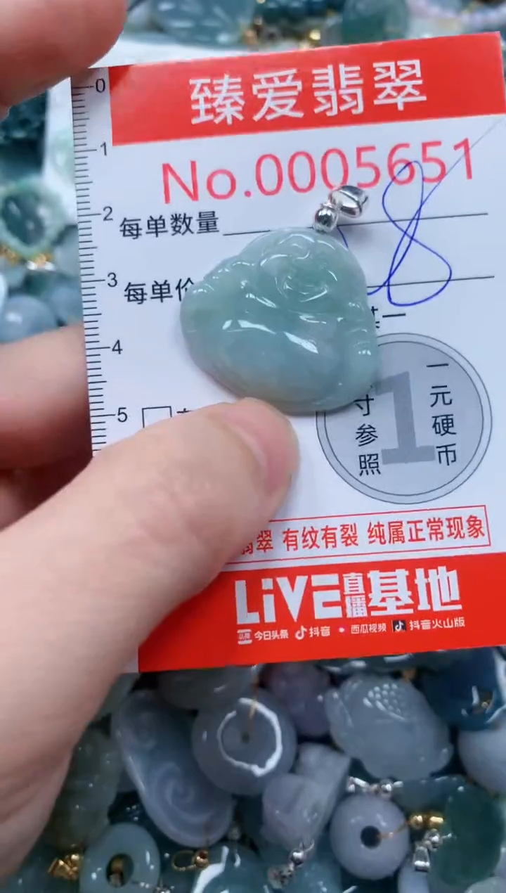 翡翠未镶嵌吊坠(不含链)5651
