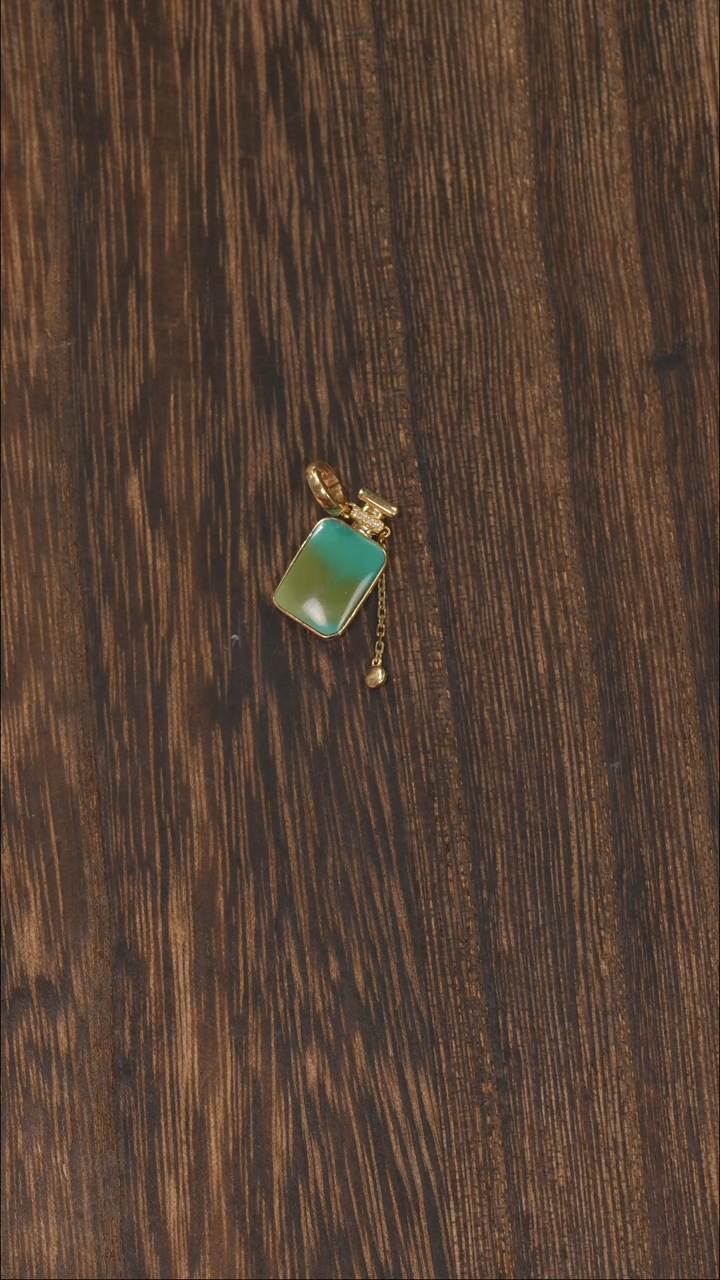 【闪购商品】绿松石挂饰18K金镶嵌1