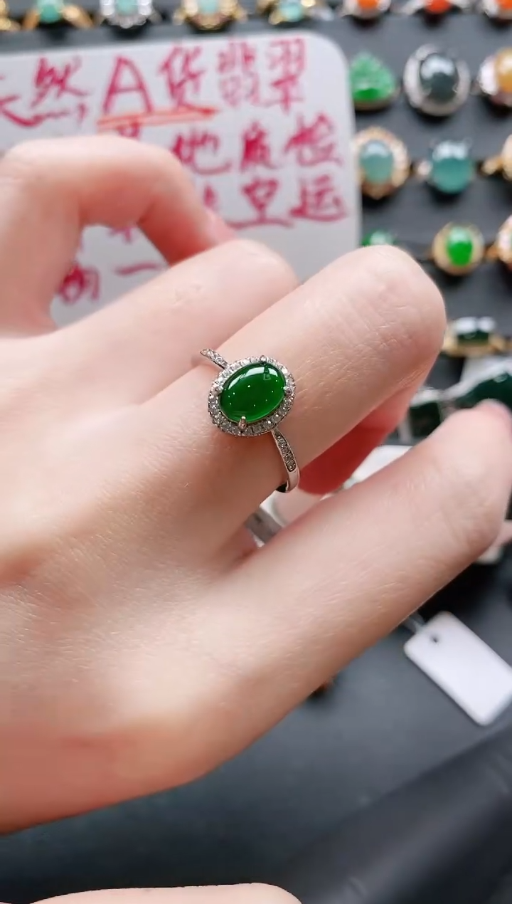 【闪购商品】翡翠戒指银S925镶嵌11111111