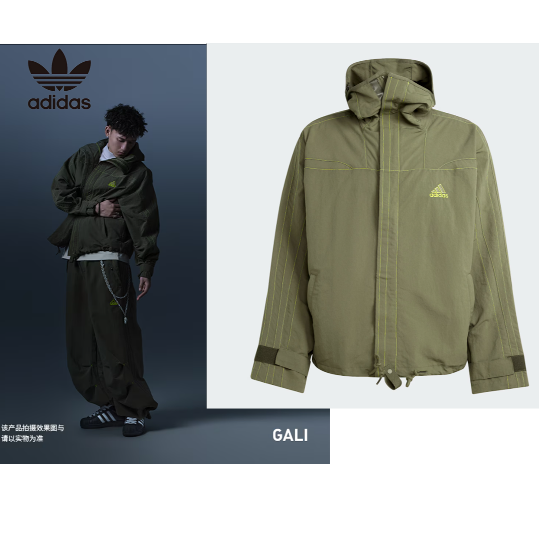 【滔搏联动】Adidas阿迪三叶草秀场款25秋男女中古风复古外套JD5420