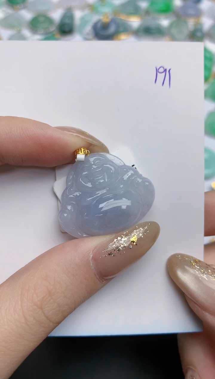 【闪购商品】翡翠颈饰18K金镶嵌天然缅甸翡翠A货