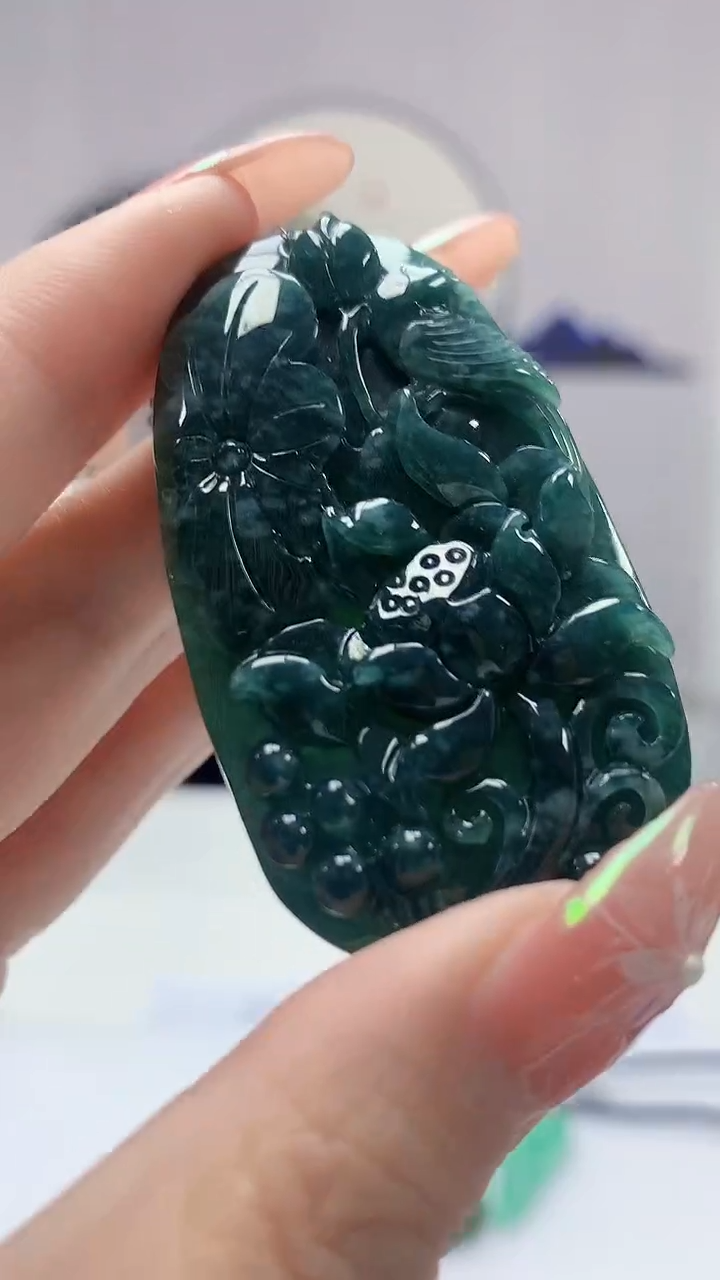 【闪购商品】定制翡翠未镶嵌0405DD-毛货挂件139