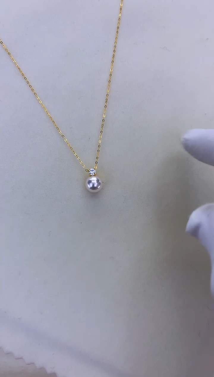 银S925镶嵌DA海水珍珠 GD249 7-8 王妃吊坠赠银链