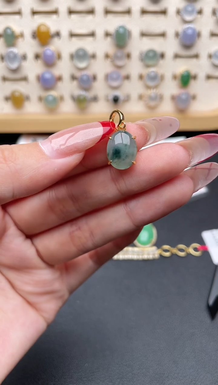 【闪购商品】翡翠吊坠(赠链)银S925镶嵌一物一证一礼盒