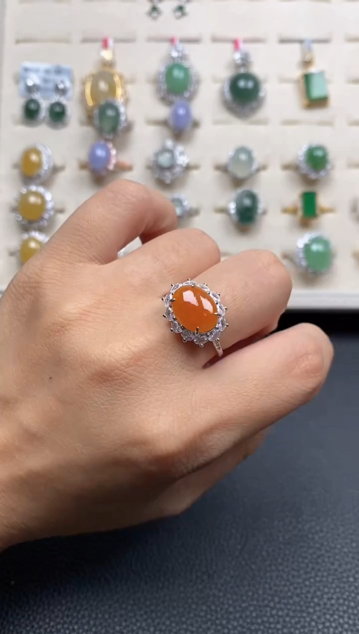 【闪购商品】翡翠戒指银S925镶嵌11111