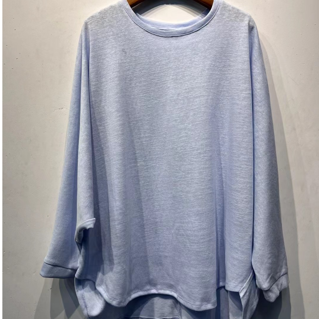 圆领长袖极简T恤宽松休闲百搭上衣 1223