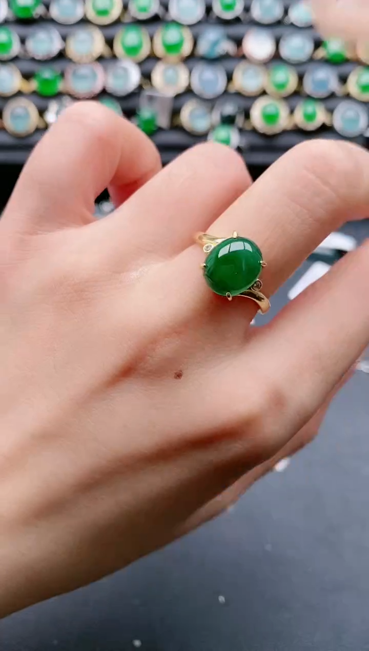 【闪购商品】翡翠戒指银S925镶嵌111111