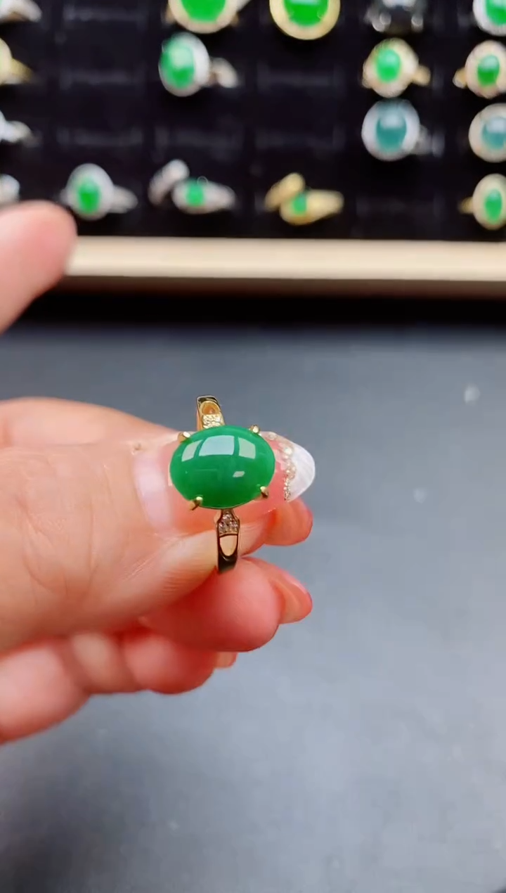 【闪购商品】翡翠戒指银S925镶嵌12121