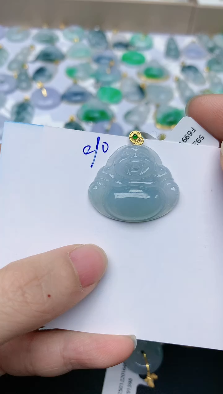 【闪购商品】翡翠颈饰18K金镶嵌天然翡翠A货    290