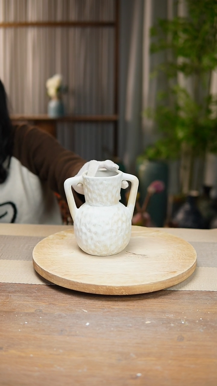 【闪购商品】陶瓷花器陶瓷花瓶手捏瓶001瑕疵 