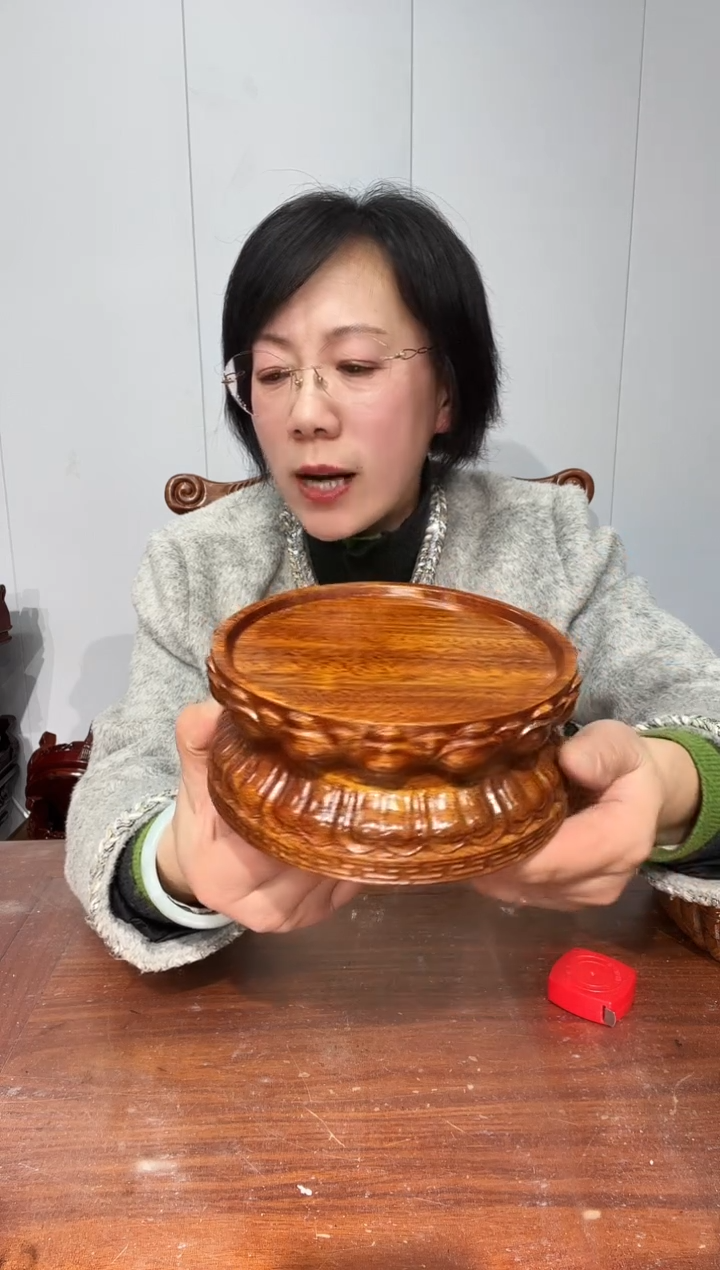木老花莲花底座13*15*6.5     