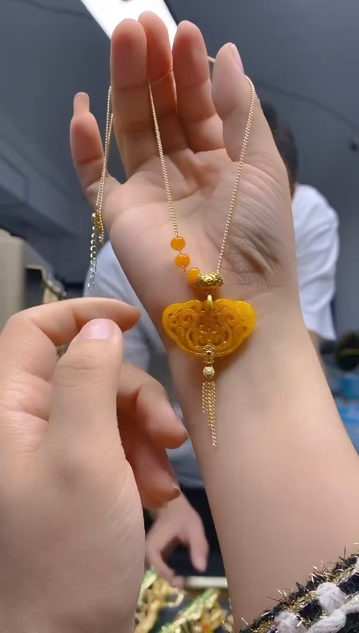 【闪购商品】翡翠耳饰合金220翡翠锁骨链