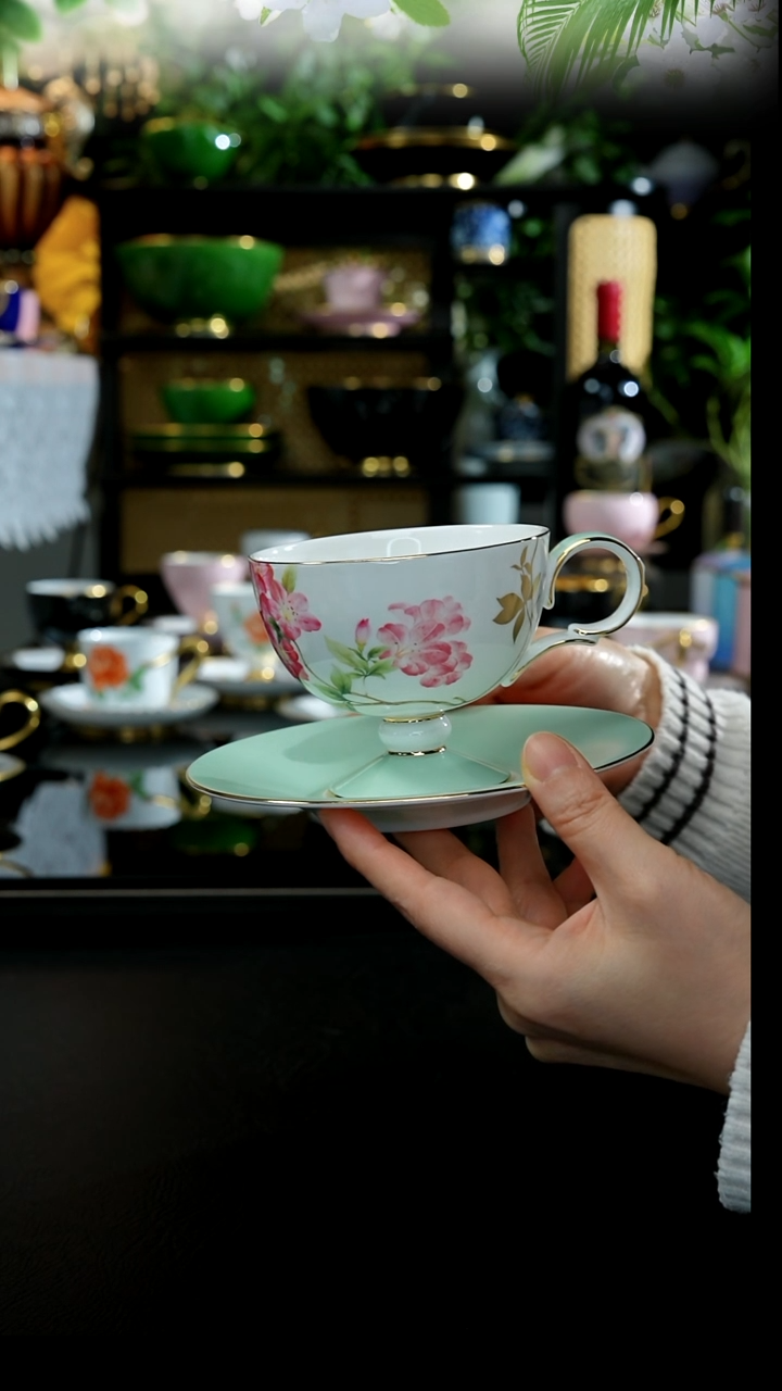 1等品：杯碟-------海棠花
