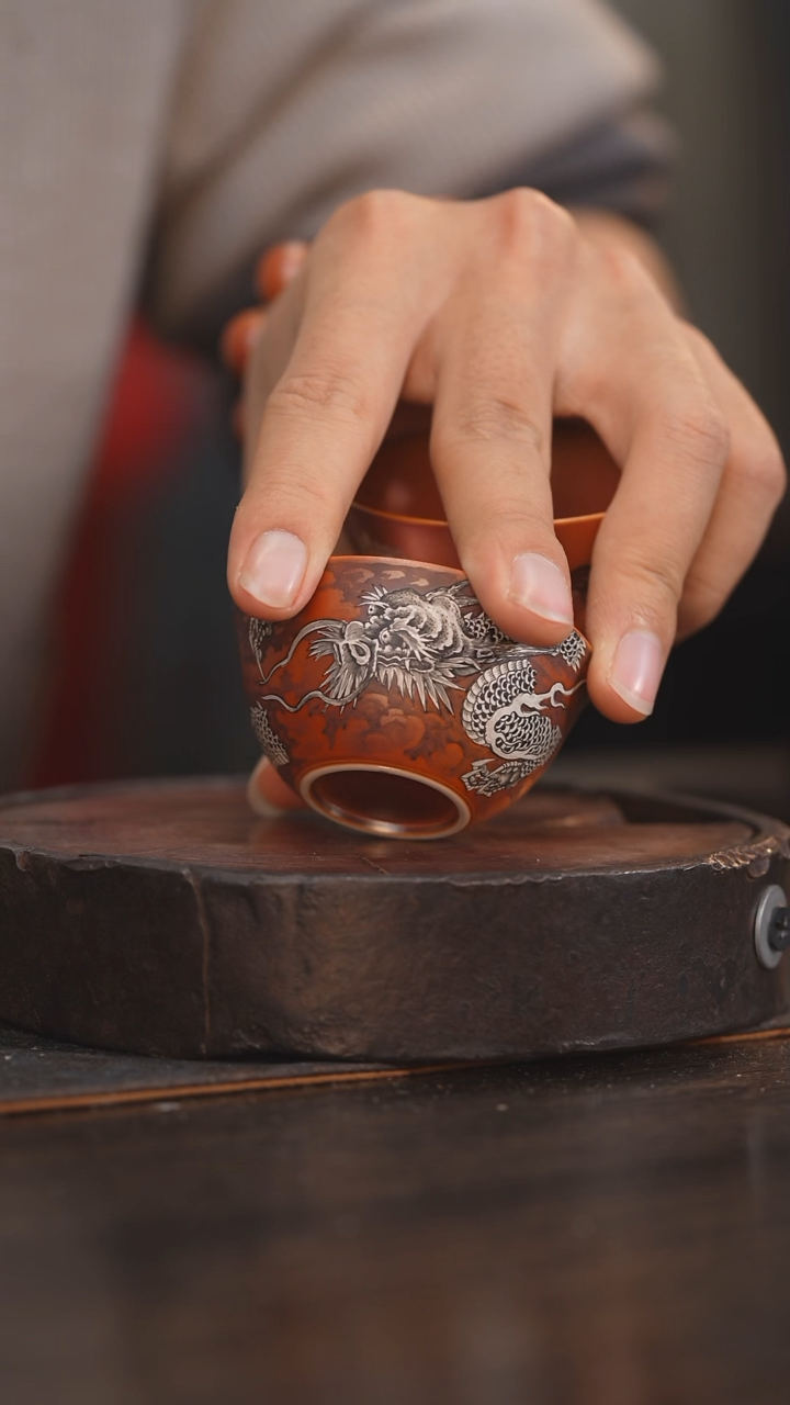 【闪购商品】杯107柴房陶瓷柴烧 金红杯