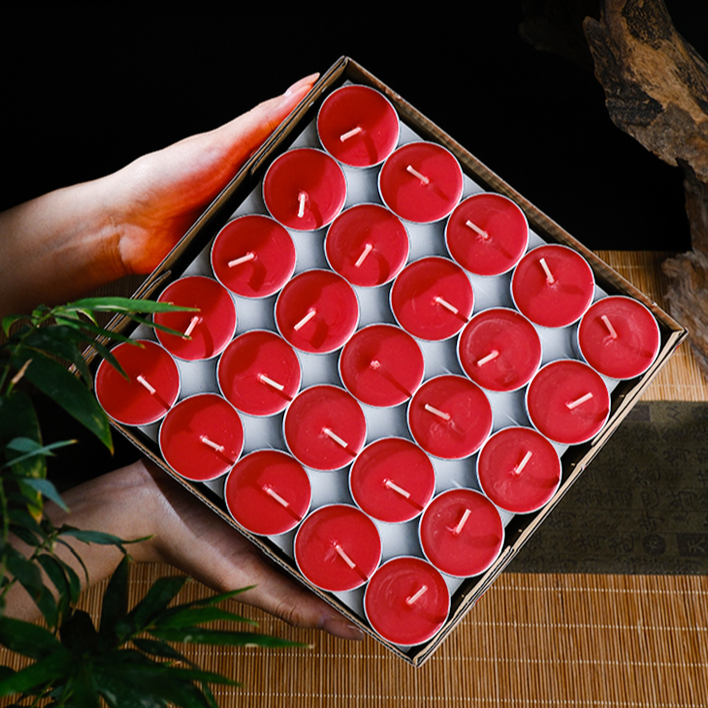 七步莲酥油灯4小时100粒不加石蜡烛油灯家居家用室内无烟无异味