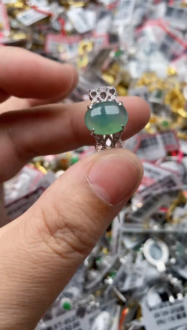 【闪购商品】翡翠戒指银S925镶嵌11111---4