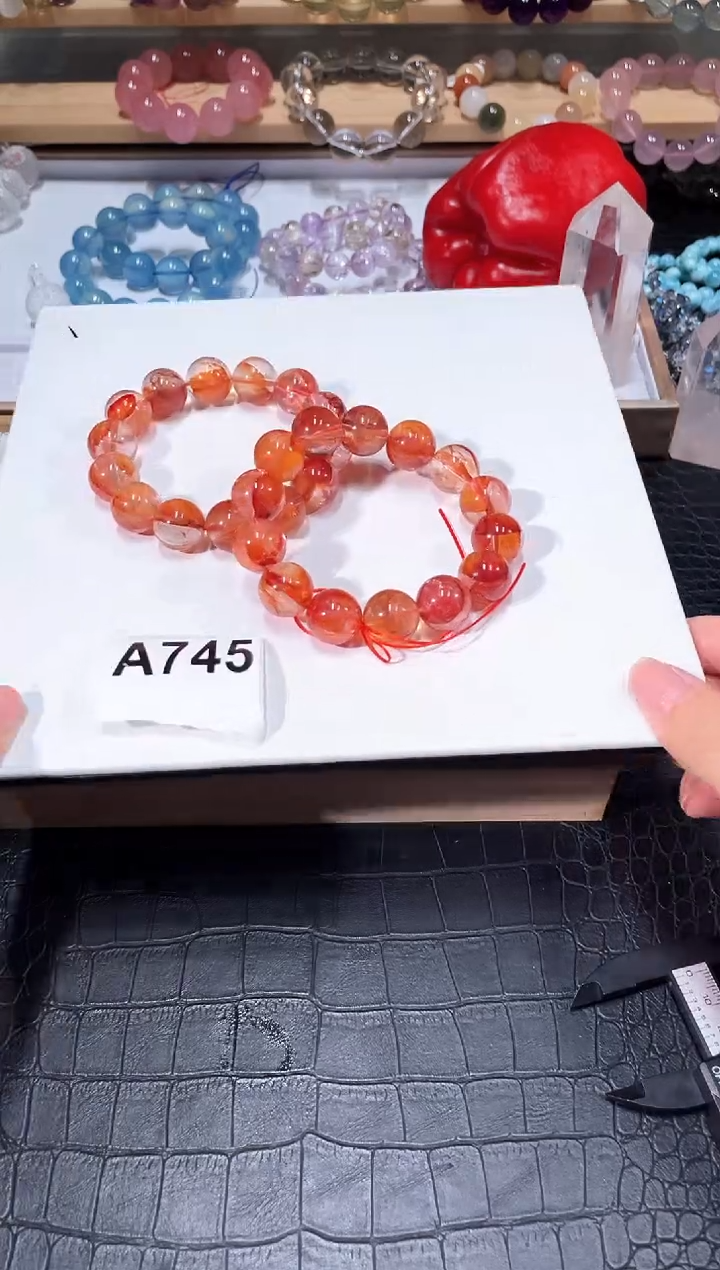 水晶手链未镶嵌A745红胶花手链15多样性发一