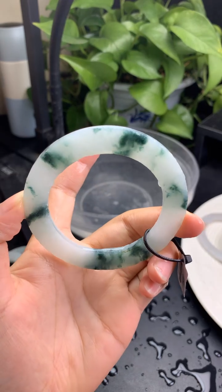 【闪购商品】定制翡翠定制翡翠手镯未镶嵌53-60蓝花