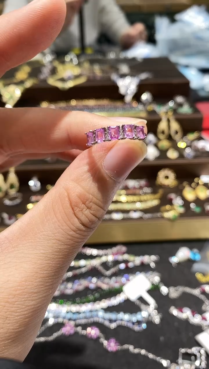 【闪购商品】蓝宝石戒指银S925镶嵌戒指