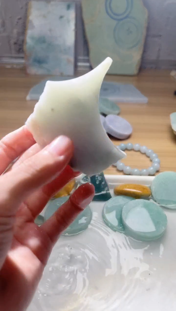 裸石翡翠翡翠a货正品玉石古陈006