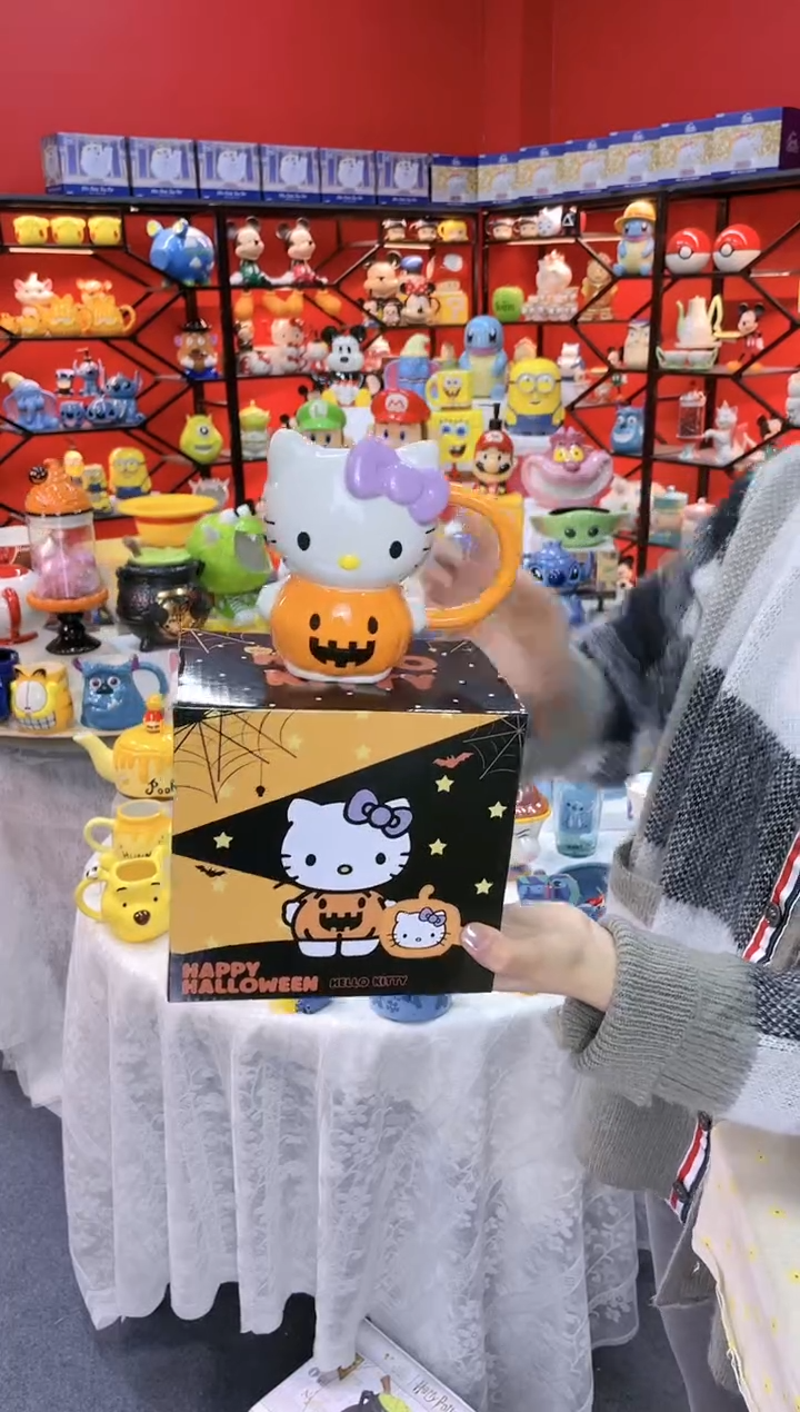 【闪购商品】1凯特猫南瓜陶瓷杯