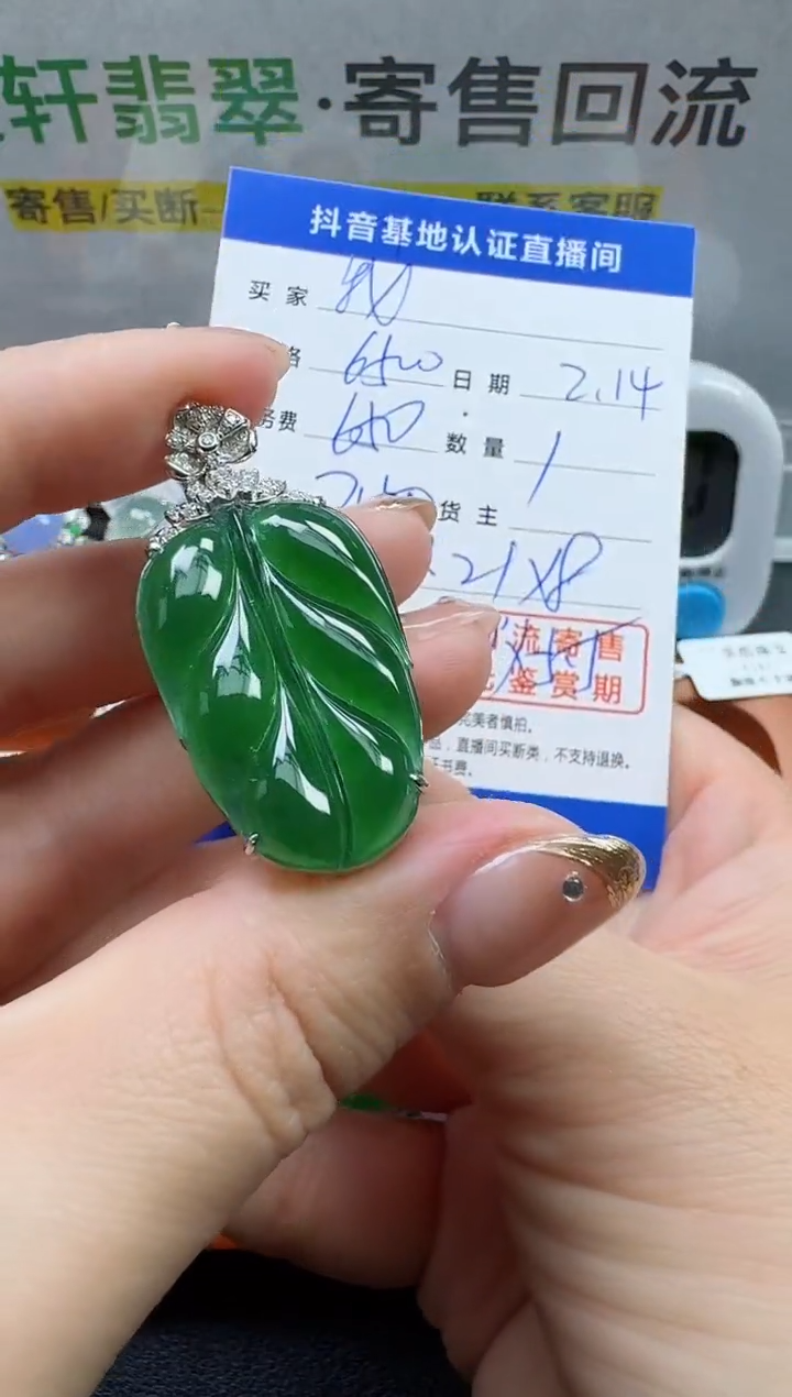 【闪购商品】翡翠颈饰18K金镶嵌寄售回流，不退不换