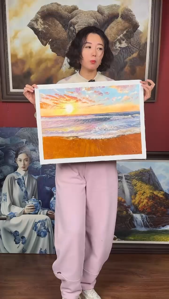 油画【114号】约53*35cm丨朝鲜原创纯手绘孤品油画丨顺丰包邮