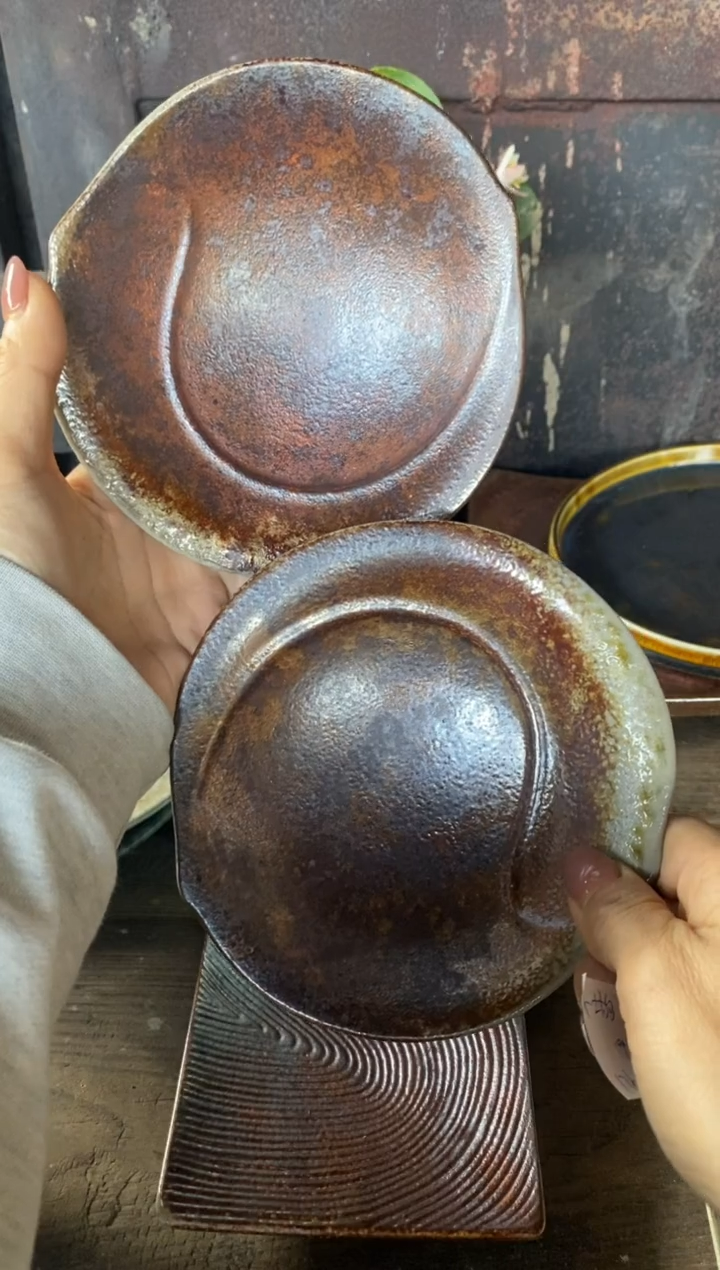 【闪购商品】浪鬼柴烧釉绘柴烧杯碗