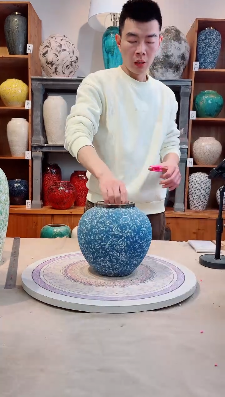 瓶陶瓷花瓶 无花 微瑕a620 