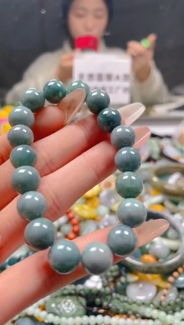 【闪购商品】翡翠颈饰未镶嵌10MM/L/翡翠A货一图一物