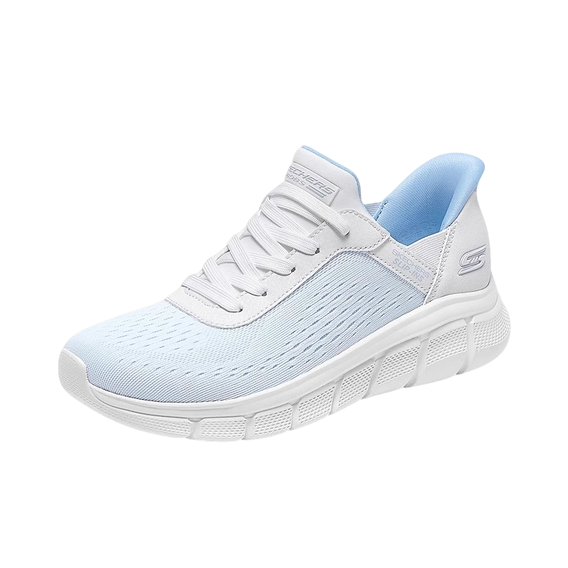 Skechers斯凯奇2025春季女鞋白厚底缓震网面透气运动休闲鞋117303