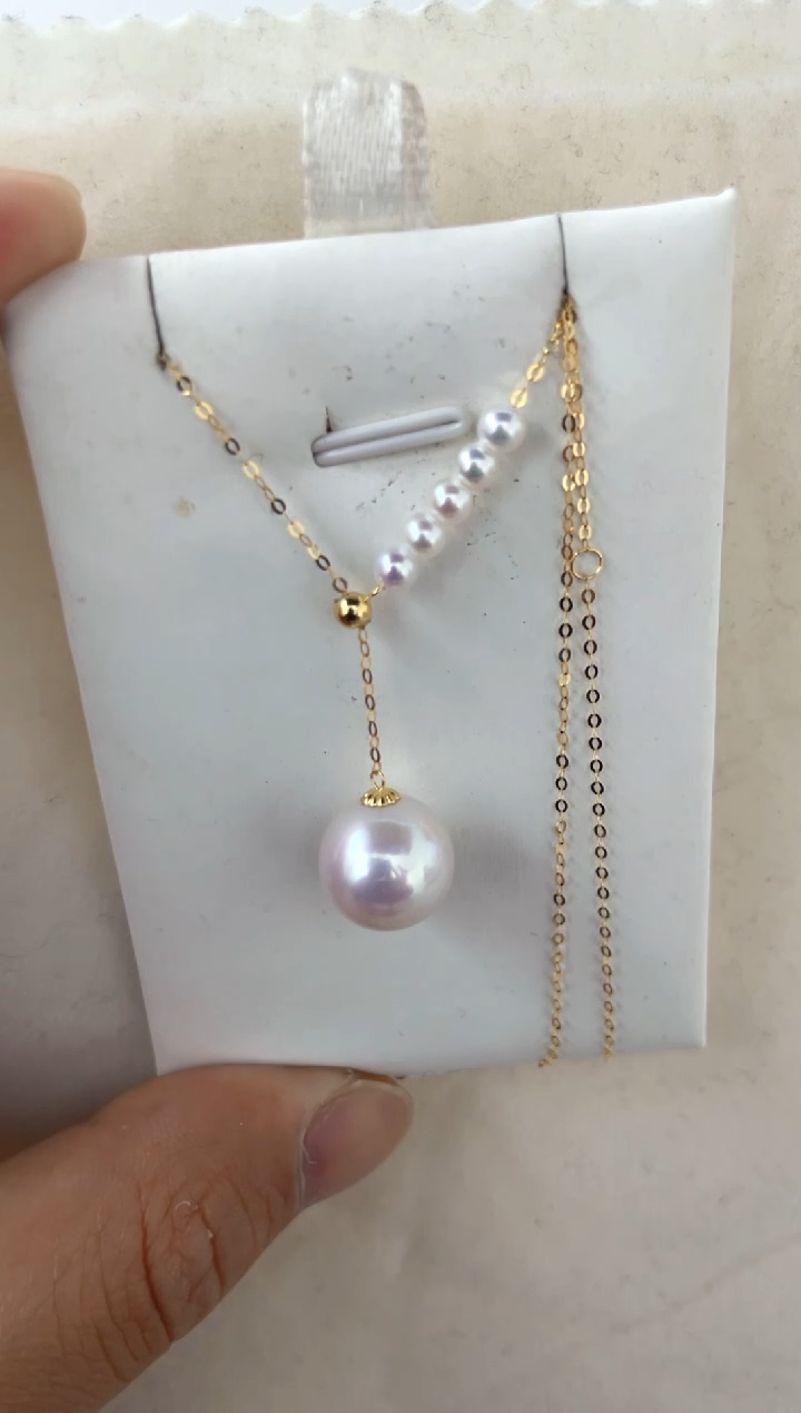 【闪购商品】淡水珍珠颈饰18K金镶嵌吊坠