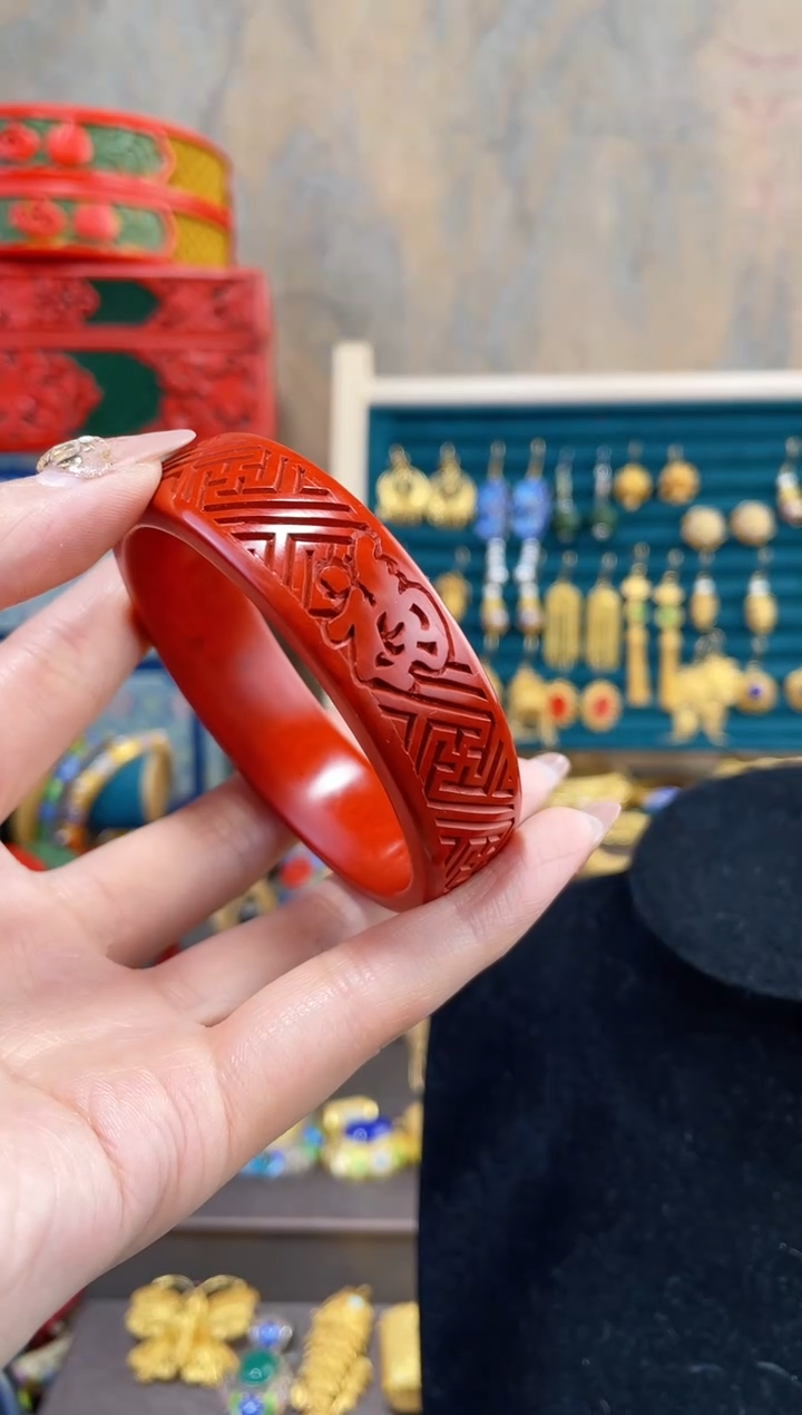 【闪购商品】非遗雕漆镯子福字万字55-57