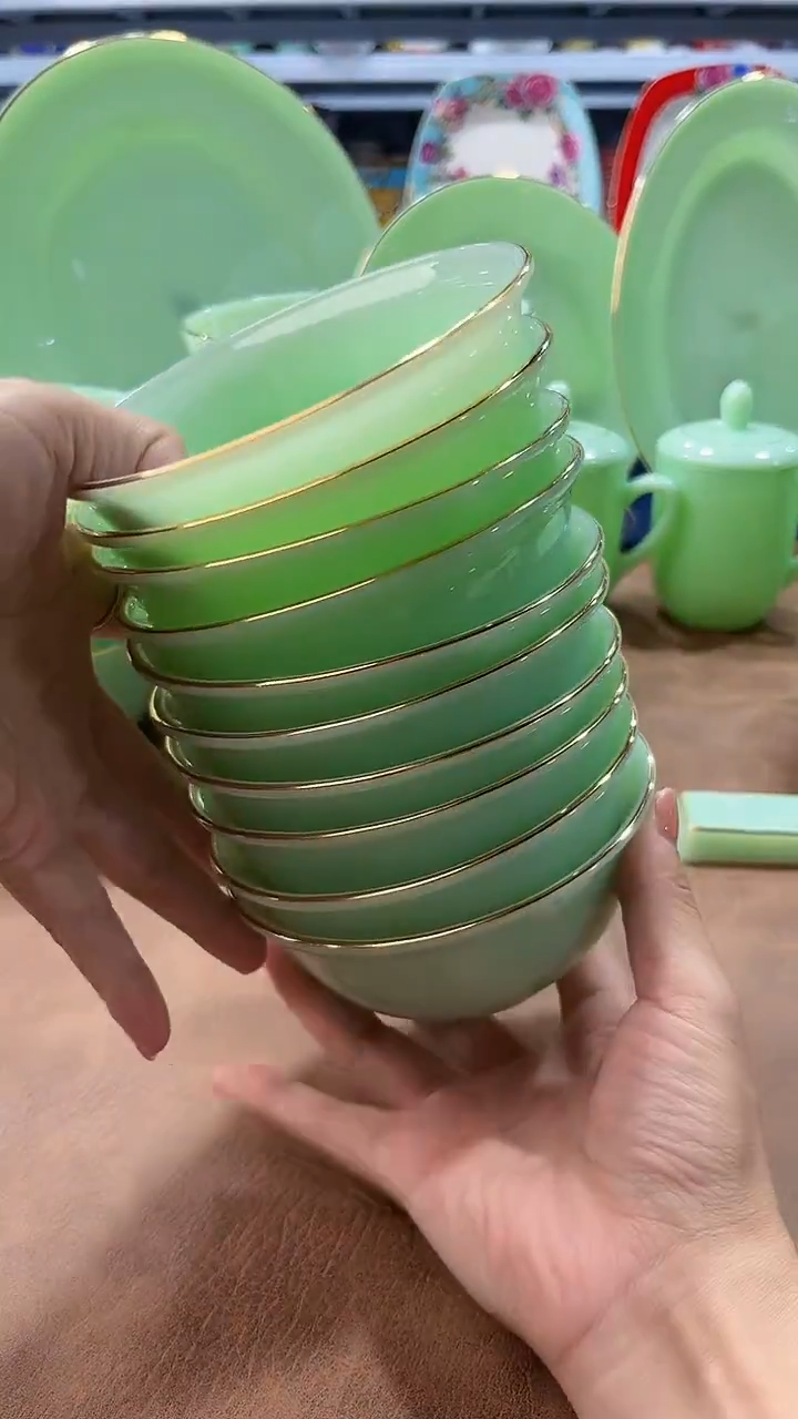 玉瓷4.5英寸饭碗10个景德镇餐具