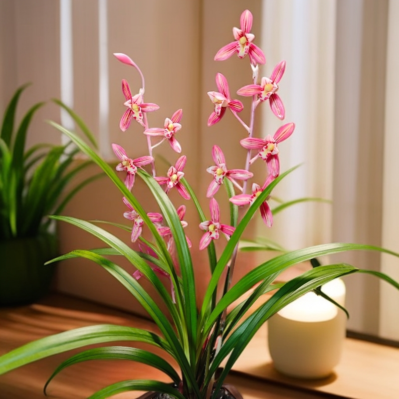 【锦绣丹霞】建兰名品 花开浓香 花期很长 花期6-12月份