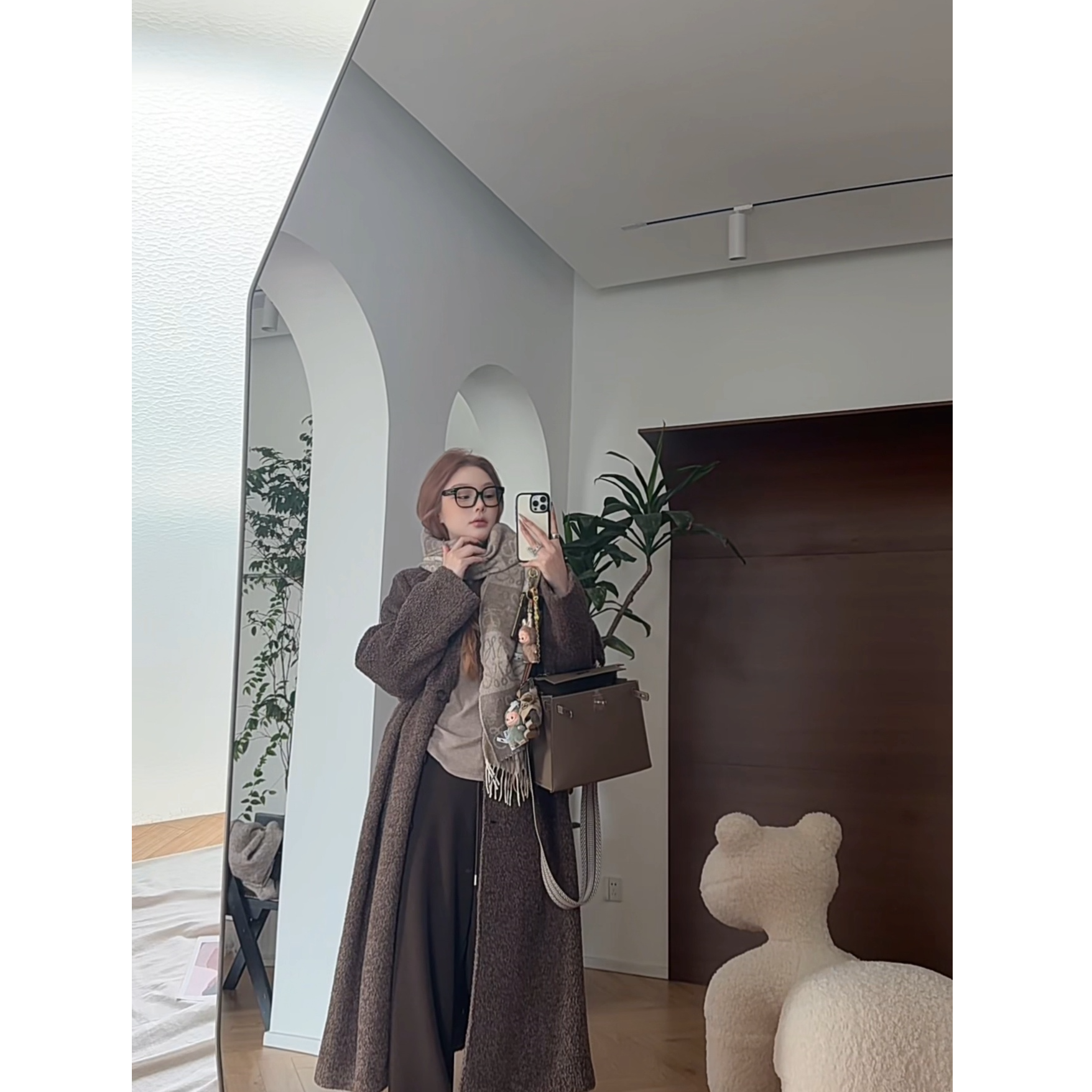 【FANFAN】可可松饼-大码绵羊毛立领正肩百搭双面长款呢大衣S02118