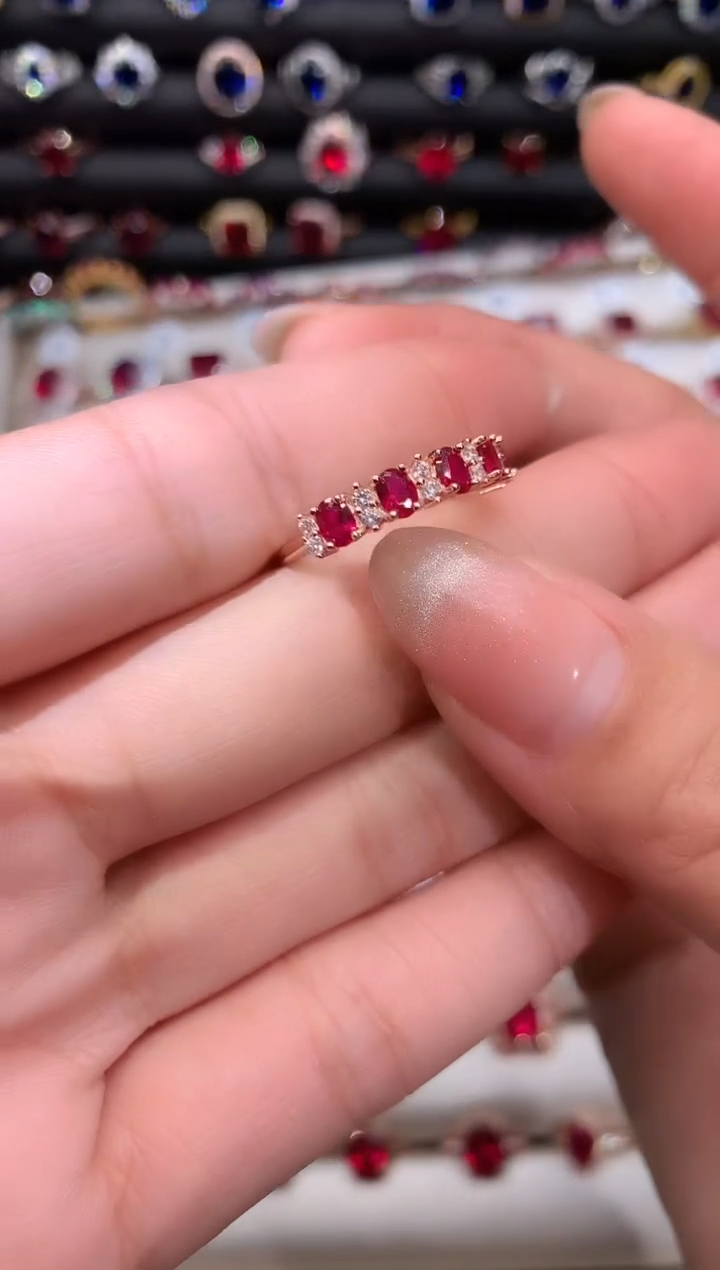 【闪购商品】红宝石戒指银S925镶嵌1