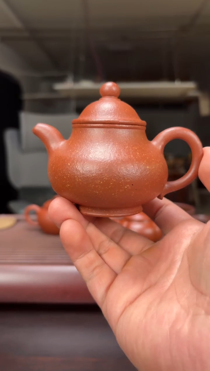 茶壶紫砂福利20目红降坡潘壶130毫升