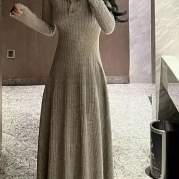 【D701-770】针织毛衣早秋装2025新款女士装洋气连衣裙