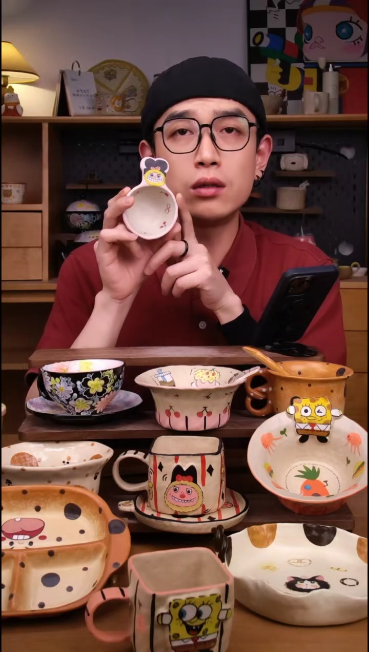 杯子景德镇可爱设计师款陶瓷