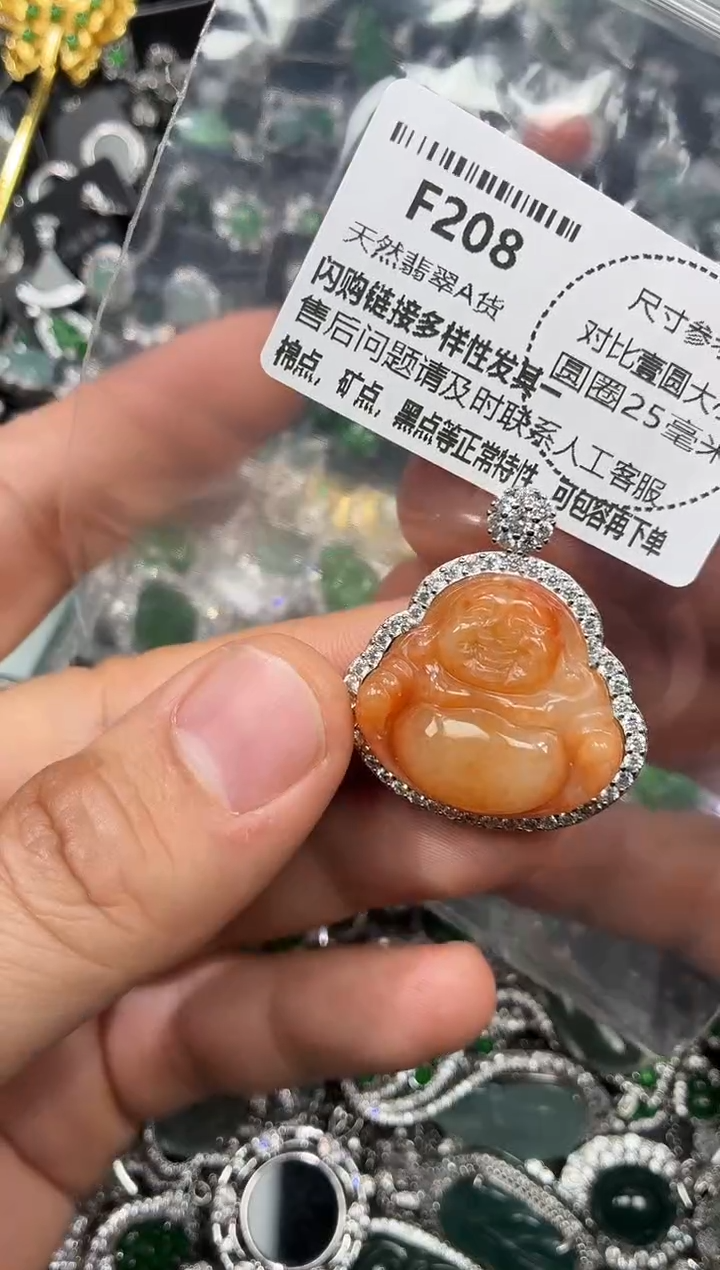 颈饰未镶嵌翡翠F208吊坠