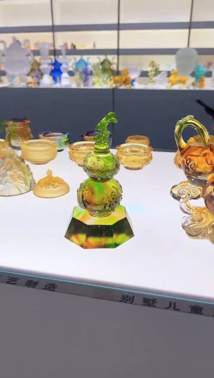 手工艺品琉璃公**丹八卦葫芦