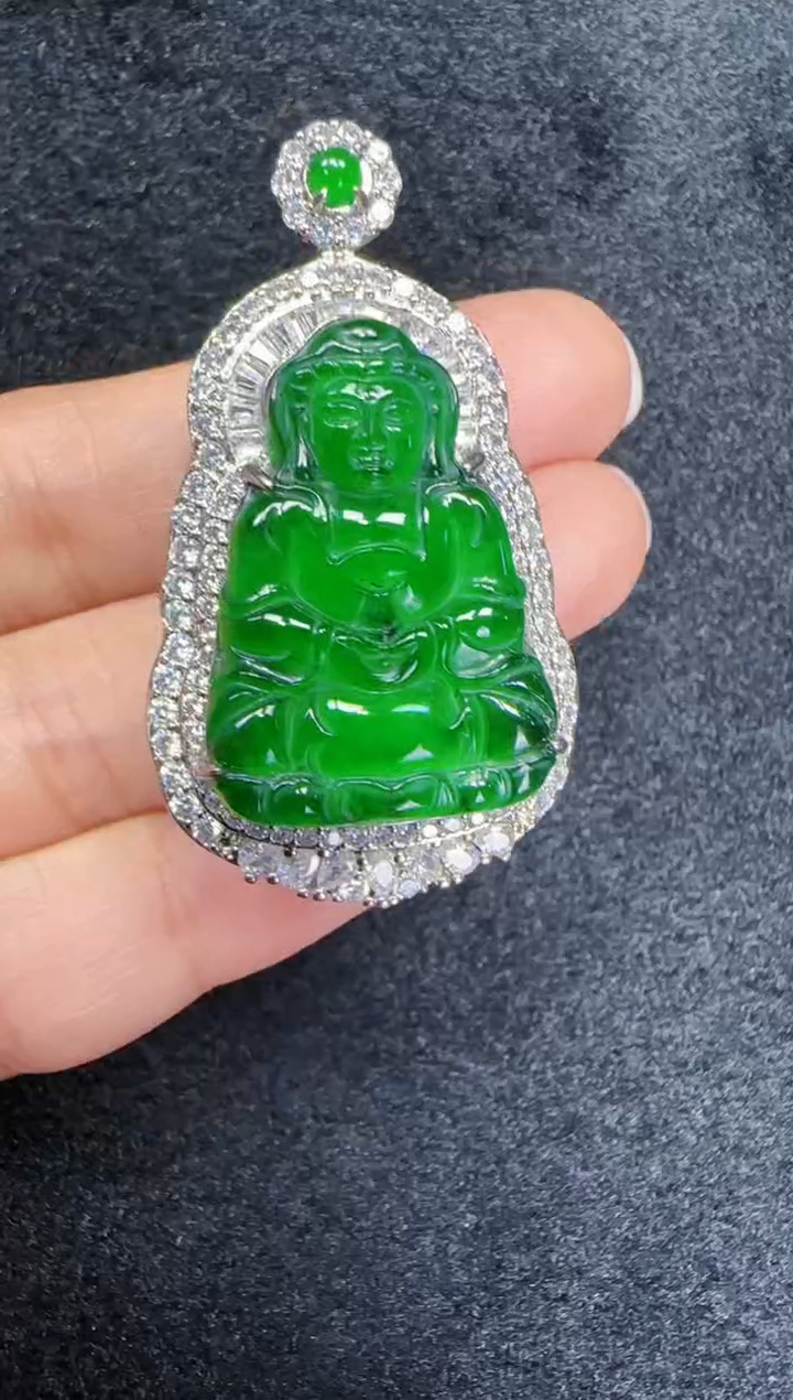 未镶嵌定制翡翠翡翠吊坠16