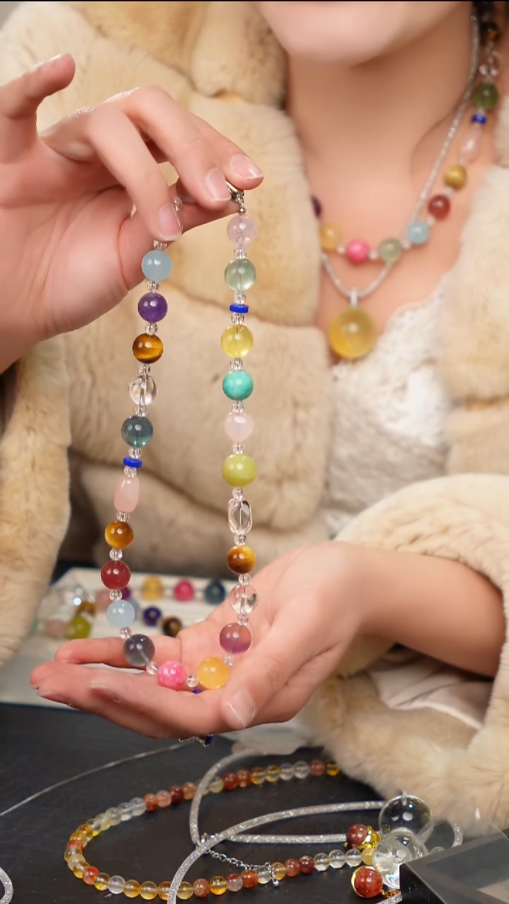 水晶摆件未镶嵌天然多宝水晶项链54