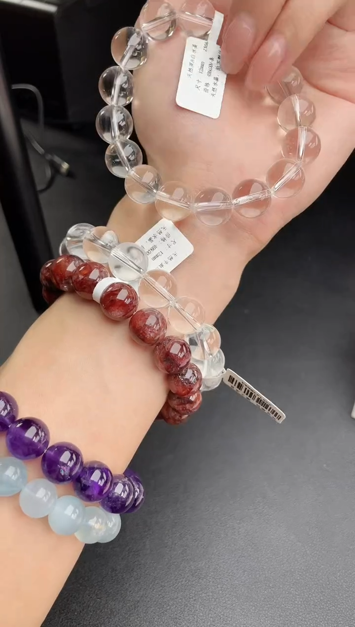 【闪购商品】水晶手链未镶嵌天然双A 白水晶12mm