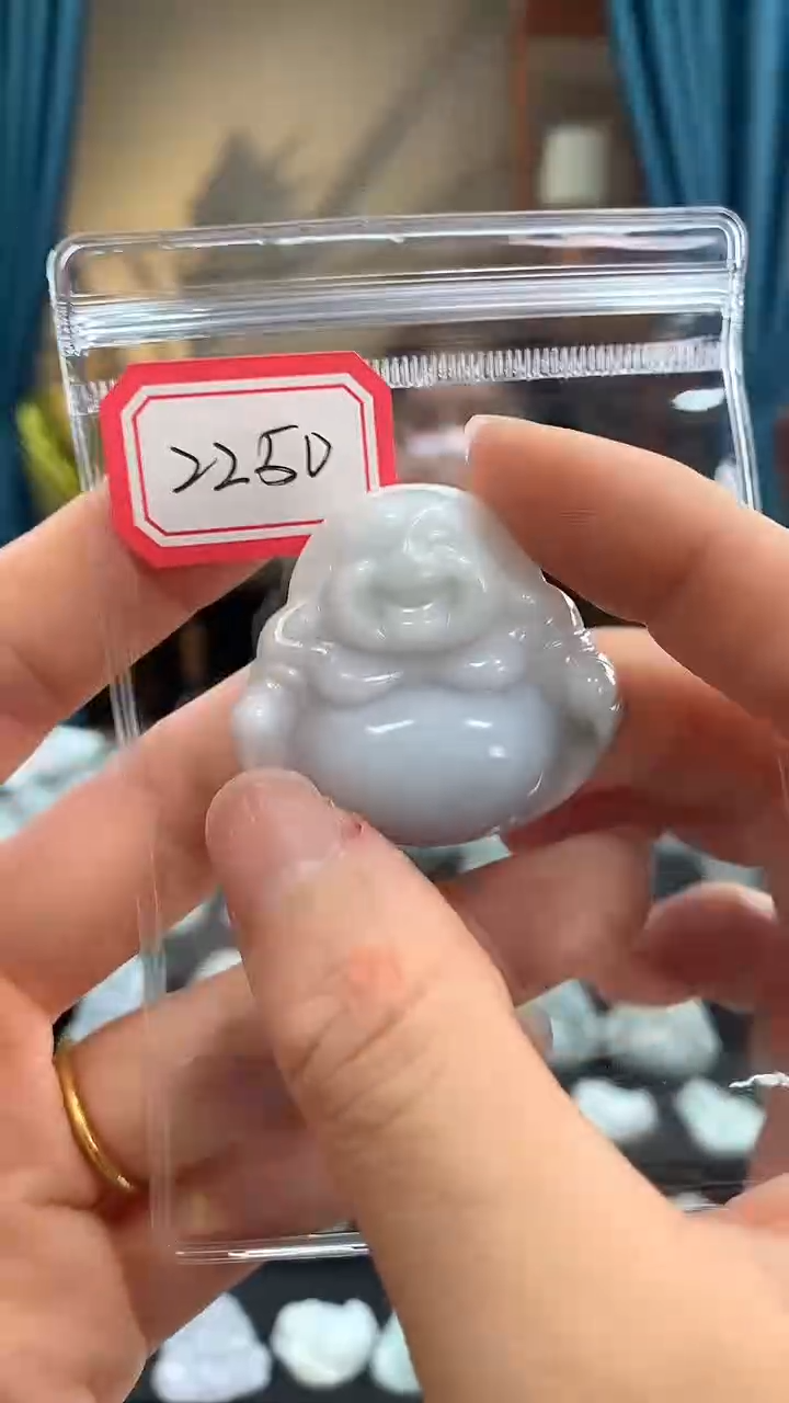 翡翠未镶嵌颈饰佛公2250
