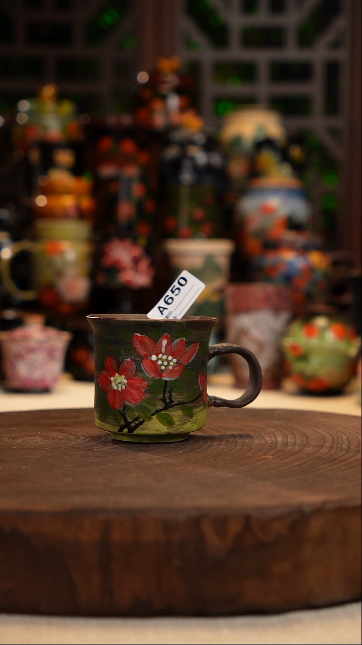 油画  手绘釉下彩650