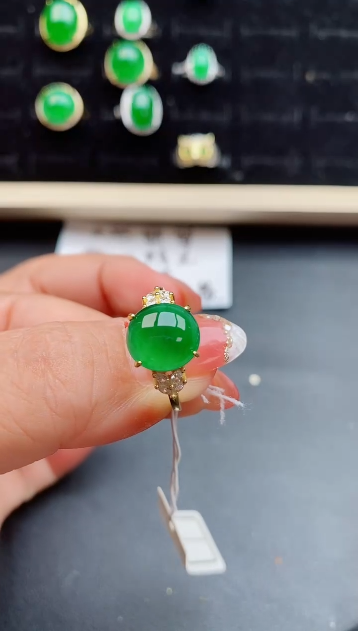 【闪购商品】翡翠戒指银S925镶嵌805500